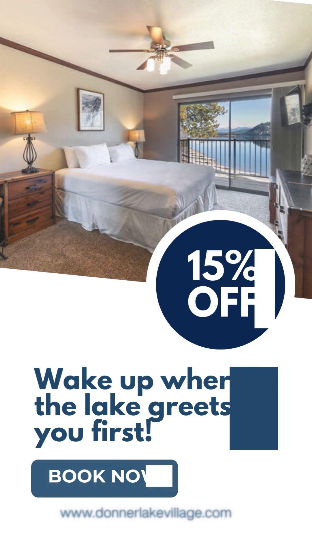 Donner Lake Village direct-booking ad creative