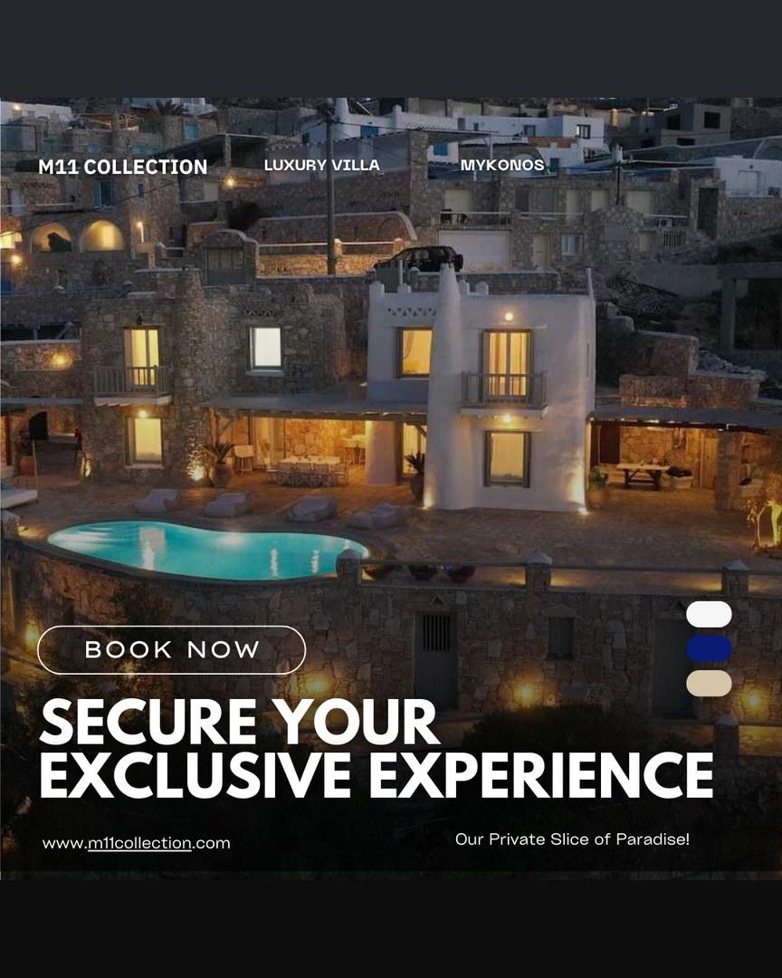 Mykonos Villa at Night